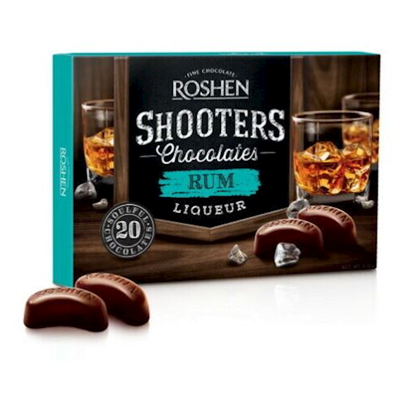 Chocolate candy Shooters with liqueur 